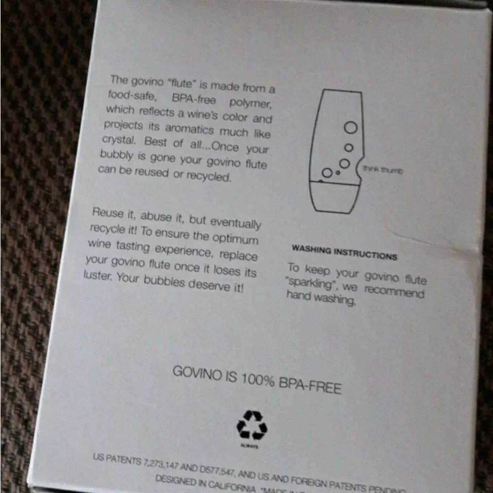 Govino Shatterproof NIB 8 oz Champagne Flute‎ Glasses